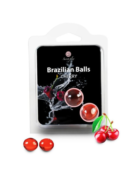 SECRETPLAY BRAZILIAN BALLS CEREZA SET 2 BOLAS