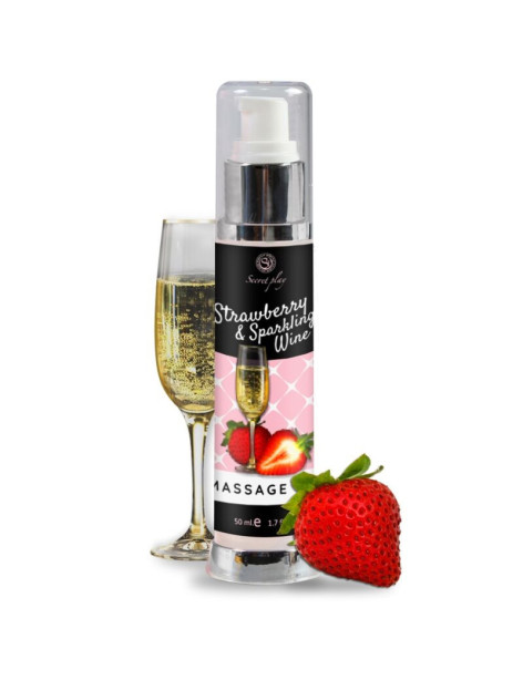 SECRETPLAY ACEITE MASAJE FRESAS & CAVA 50 ML