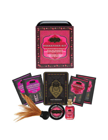 KAMASUTRA WEEKENDER TIN KIT STRAWBERRY DREAMS FRESA