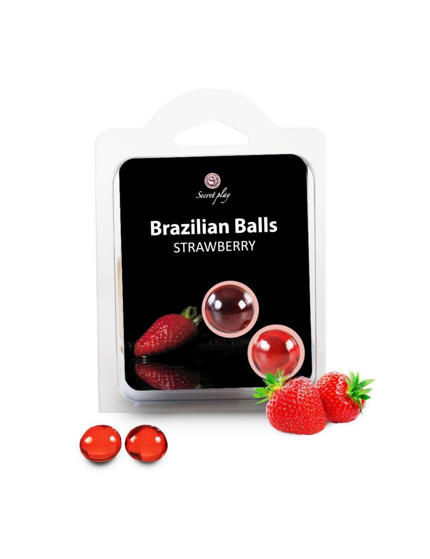 SECRETPLAY BRAZILIAN BALLS FRESAS SET 2 BOLAS