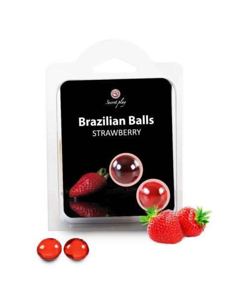 SECRETPLAY BRAZILIAN BALLS FRESAS SET 2 BOLAS