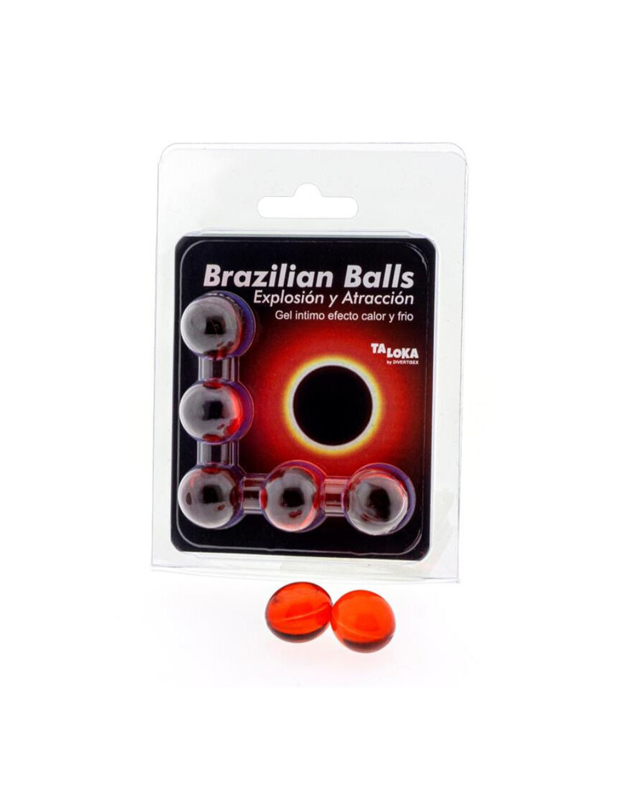 TALOKA - BRAZILIAN BALLS GEL EXCITANTE EFECTO CALOR Y FRÍO 5 BOLAS