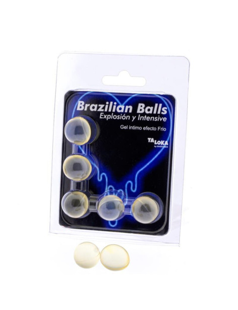 TALOKA - BRAZILIAN BALLS GEL EXCITANTE EFECTO FRIO Y VIBRACIÓN 5 BOLAS