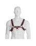 LEATHER BODY CHAIN HARNESS III BLACK / RED