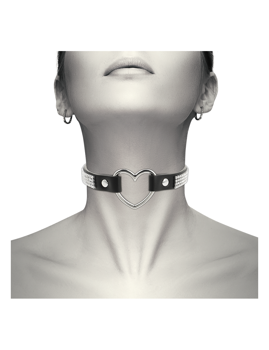 COQUETTE CHIC DESIRE CHOKER CUERO VEGANO - CORAZON