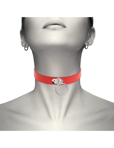 COQUETTE CHIC DESIRE COLLAR CUERO VEGANO ROJO ACCESORIO WOMAN FETISH