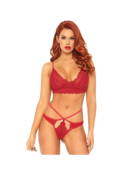 LEG AVENUE SET 2 PIEZAS CON TANGA DOBLE TIRANTA M/L