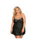 SUBBLIME QUEEN PLUS BABYDOLL CON LACITOS NEGRO