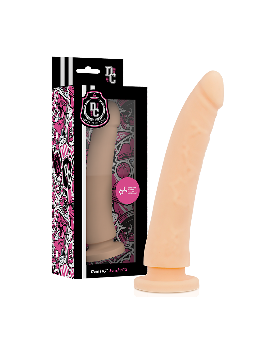 DELTA CLUB TOYS DILDO NATURAL SILICONA MEDICA 17 X 3 CM