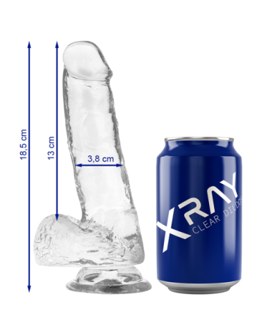 XRAY ARNÉS + DILDO REALISTA TRANSPARENTE 18.5CM X 3.8CM