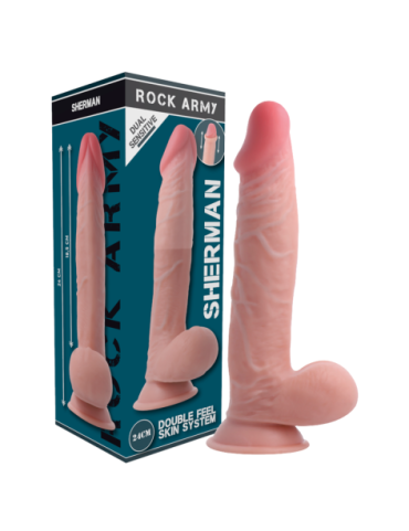 ROCKARMY ARNÉS + DUAL DENSITY SHERMAN DILDO REALISTA 24CM