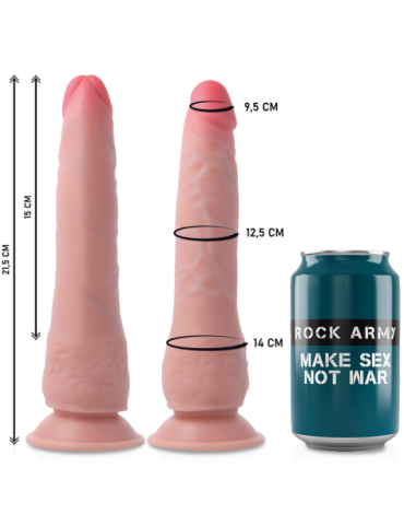 ROCKARMY ARNÉS + DUAL DENSITY CRUSADER DILDO REALISTA 21,5CM