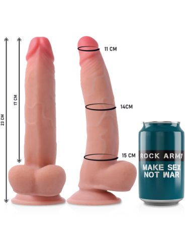 ROCKARMY ARNÉS + DUAL DENSITY LEOPARD DILDO REALISTA 23 CM