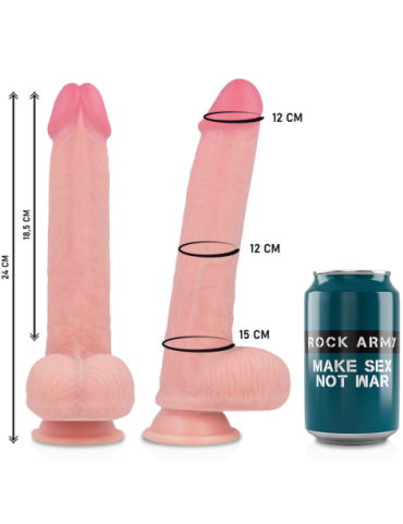 ROCKARMY ARNÉS + LIQUID SILICONE DILDO PREMIUM KINGCOBRA 24CM