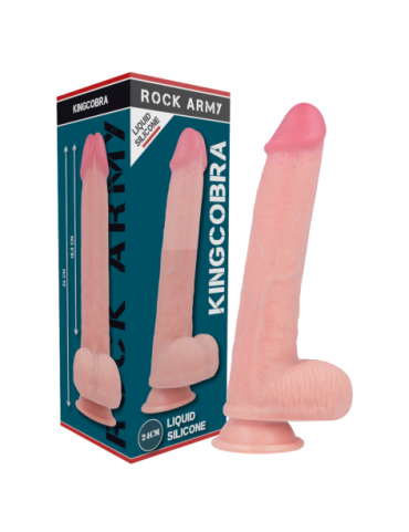 ROCKARMY ARNÉS + LIQUID SILICONE DILDO PREMIUM KINGCOBRA 24CM