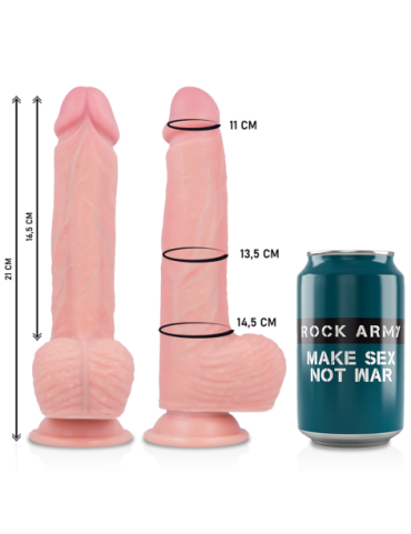 ROCKARMY ARNÉS + LIQUID SILICONE DILDO PREMIUM SPITFIRE 21CM