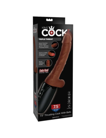 KING COCK PLUS TRIPLE THREAT - MARRON