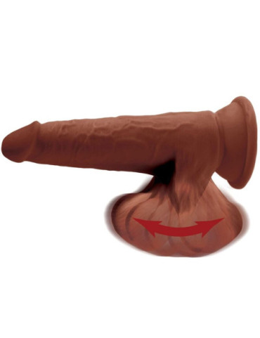 KING COCK PLUS 3D COCK SWINGING BALLS 24.5 CM - MARRON