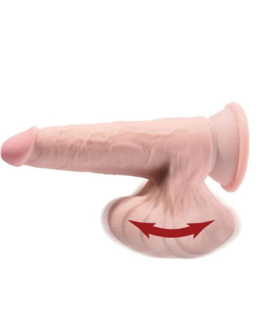 KING COCK PLUS 3D COCK SWINGING BALLS 15.2 CM - NATURAL