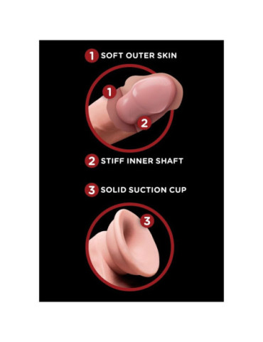 KING COCK PLUS 3D COCK SWINGING BALLS 15.2 CM - NATURAL