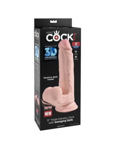 KING COCK PLUS 3D COCK SWINGING BALLS 20.3 CM