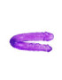 DILDO DOBLE EN GELATINA FLEXIBLE LILA