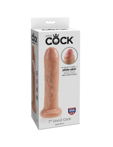 KING COCK DILDO REALISTICO UNCUT NATURAL 21 CM