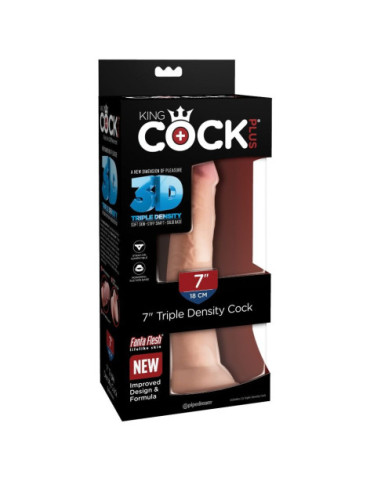 KINGCOCK DILDO TRIPLE DENSIDAD 18 CM