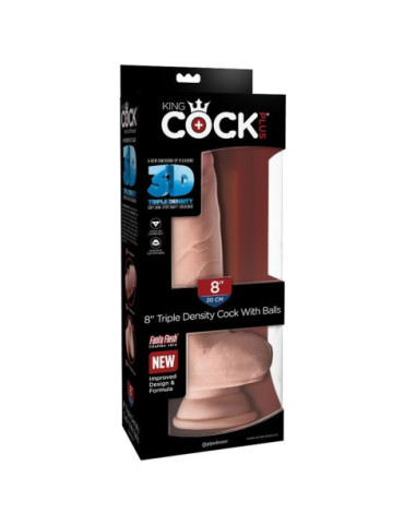 KINGCOCK DILDO TRIPLE DENSIDAD 18.4 CM