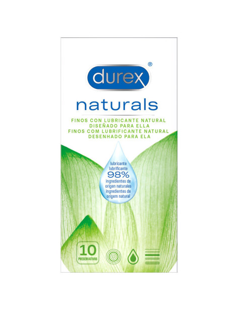 DUREX NATURALS PRESERVATIVOS FINOS CON LUBRICANTE NATURAL 10 UDS