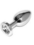 METALHARD ANAL PLUG DIAMOND TRANSPARENTE SMALL 5.71CM