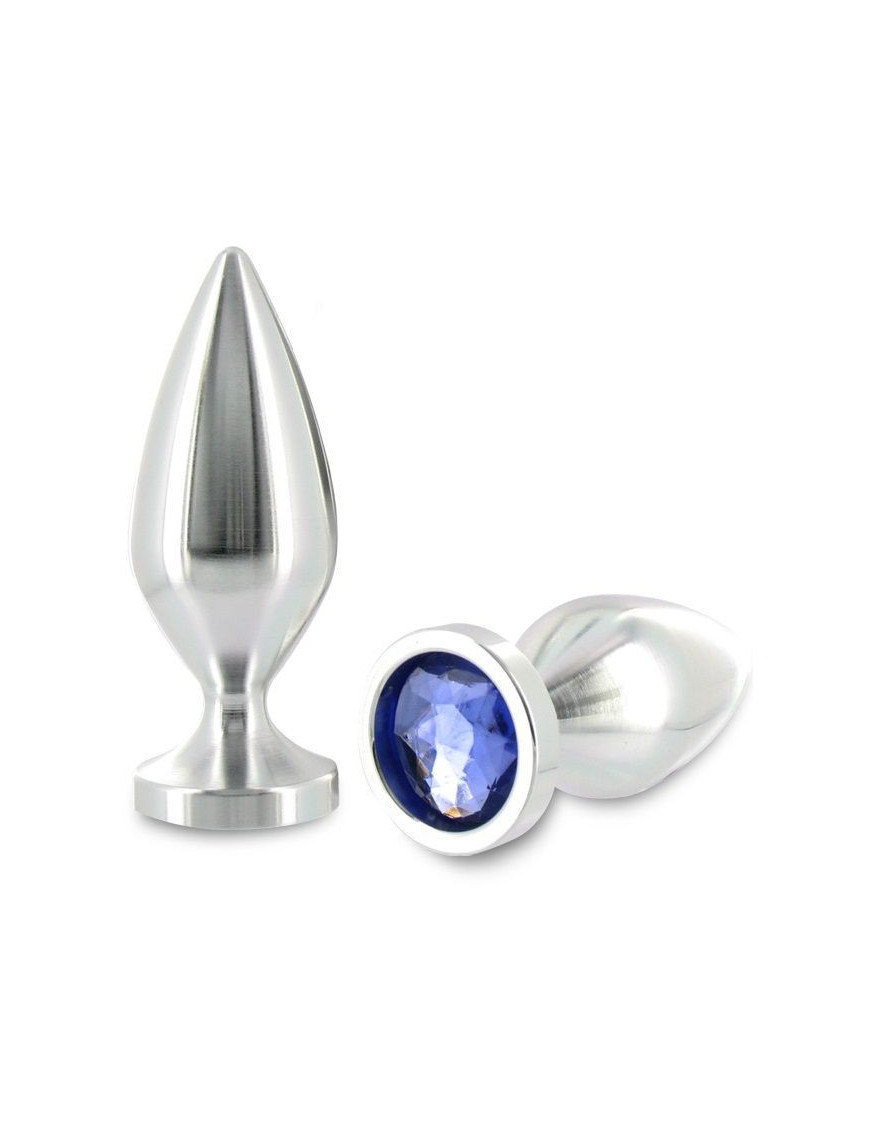 METALHARD ANAL PLUG ALIMINUM COLOR CRISTAL GRANDE 10.16CM