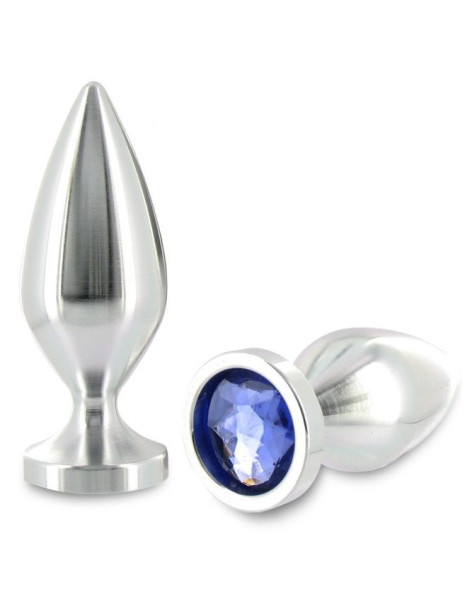 METALHARD ANAL PLUG ALIMINUM COLOR CRISTAL GRANDE 10.16CM