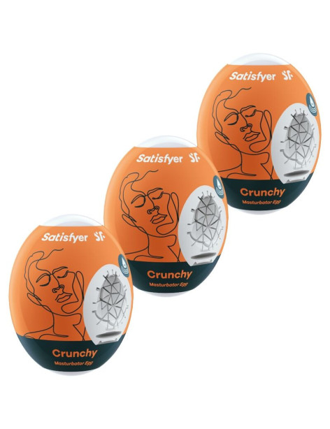 SATISFYER 3 HUEVOS MASTURBADORES - CRUNCHY