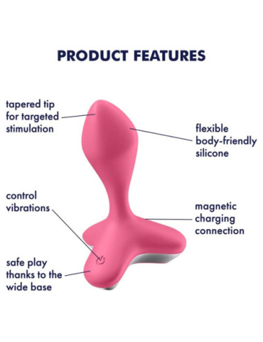 SATISFYER GAME CHANGER PLUG VIBRADOR - ROSA