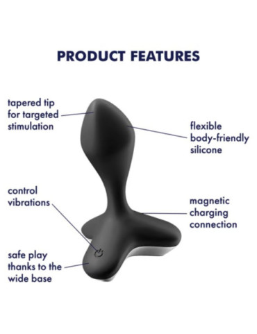 SATISFYER GAME CHANGER PLUG VIBRADOR - NEGRO