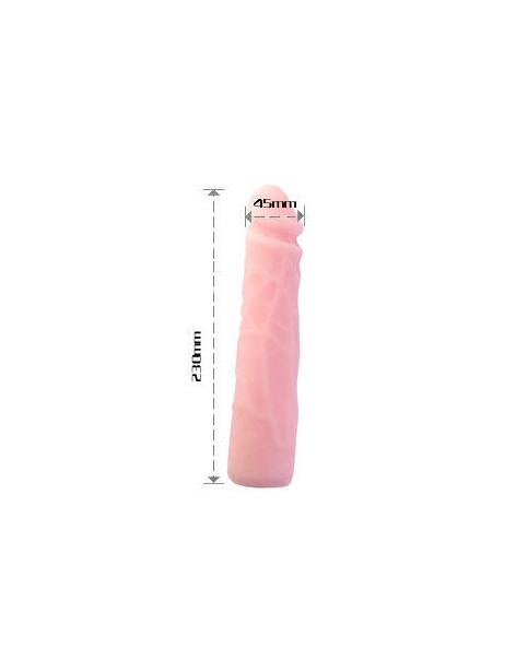 DILDO SILICONA TACTO PIEL REALISTICO 23 CM