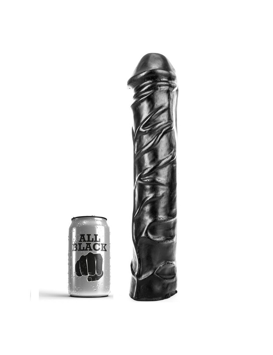 ALL BLACK DILDO GIGANTE FISTING SUAVE 32 CM