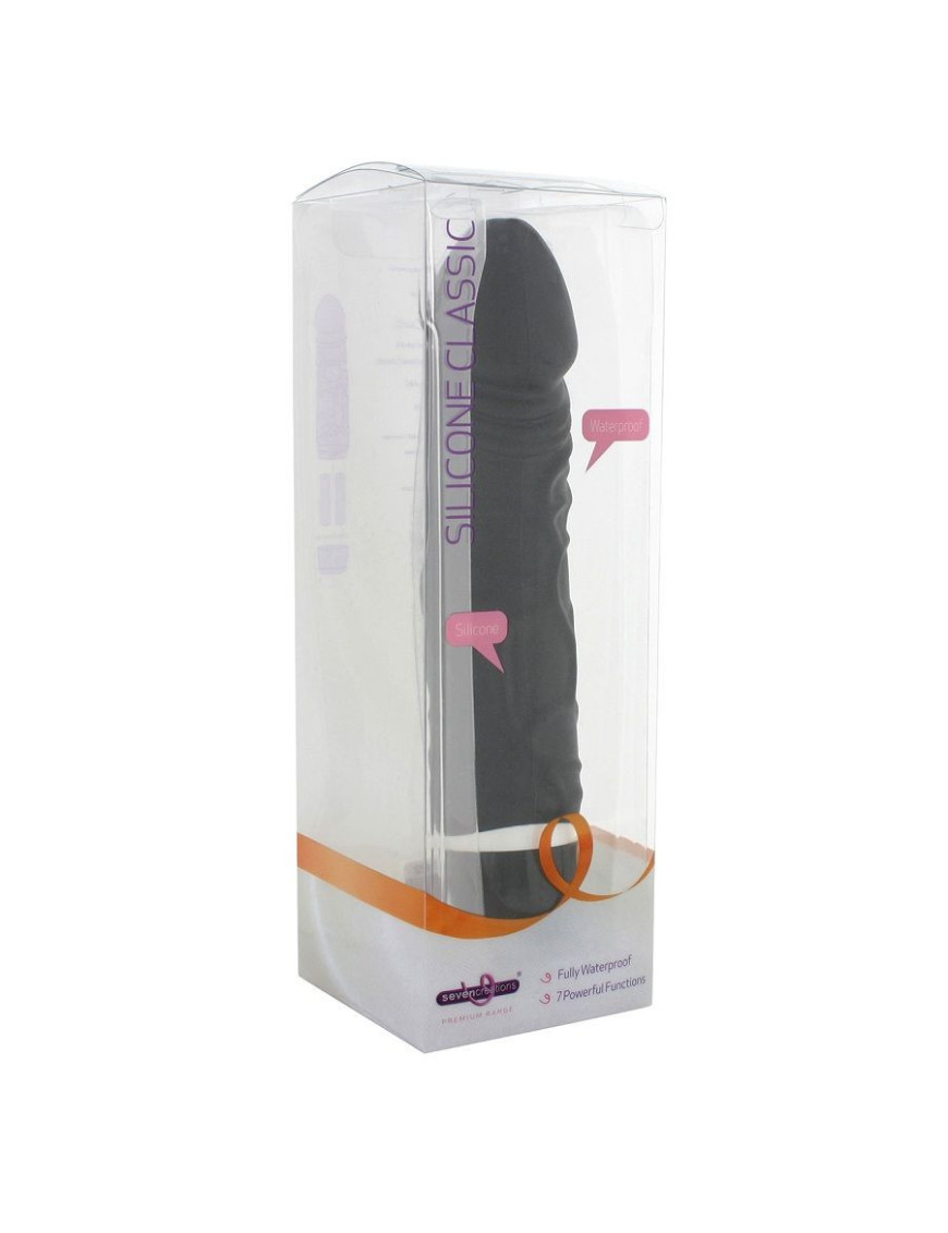 SEVENCREATIONS CLASSIC ORIGINAL VIBRADOR NEGRO 19 CM