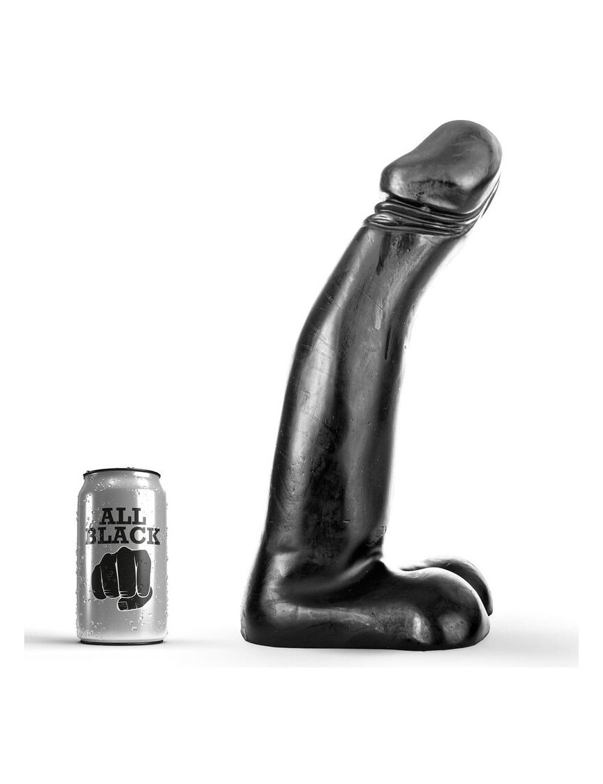 ALL BLACK DILDO REALISTA NEGRO FISTING 29 CM