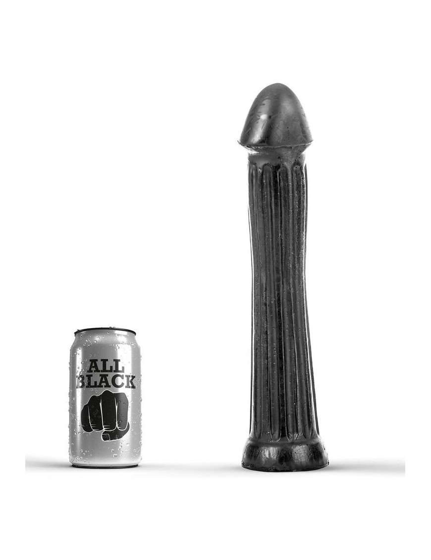 ALL BLACK PLUG DILDO 31CM