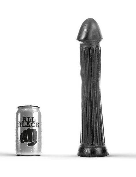 ALL BLACK PLUG DILDO 31CM