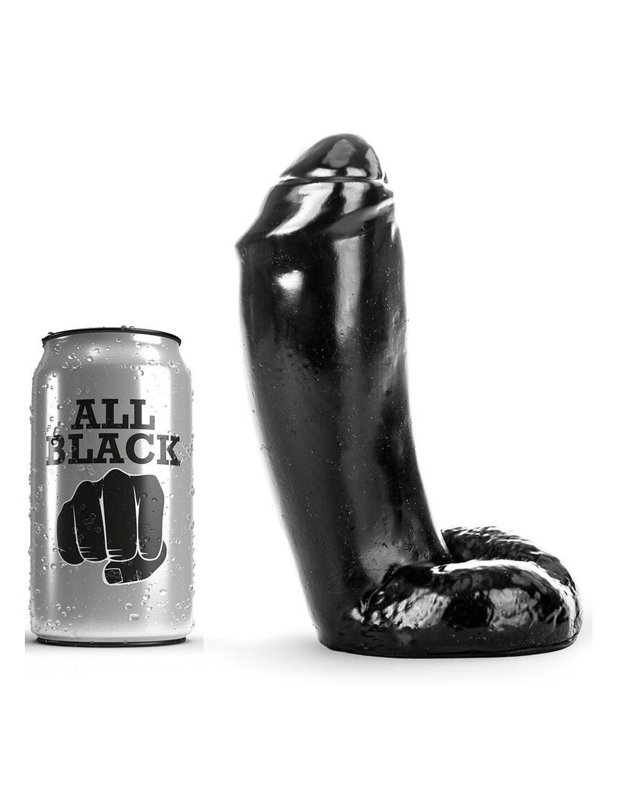 ALL BLACK DILDO REALISTICO 18CM