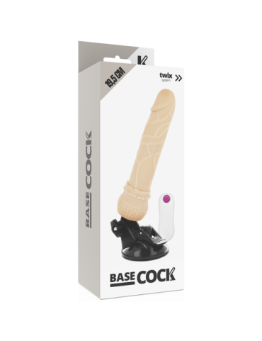 BASECOCK REALISTIC VIBRADOR CONTROL REMOTO NATURAL 19.5 CM