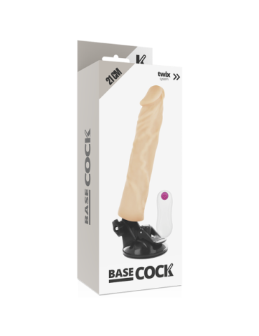 BASECOCK REALISTIC VIBRADOR CONTROL REMOTO NATURAL 21CM