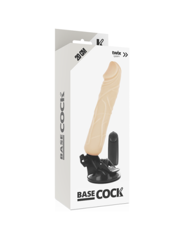 BASECOCK REALISTIC VIBRADOR CONTROL REMOTO NATURAL 20CM