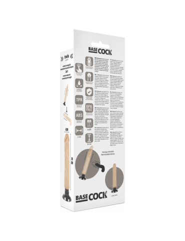 BASECOCK REALISTIC VIBRADOR 2-1 NATURAL 20CM