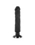 BASECOCK REALISTIC VIBRADOR 2-1 NEGRO 20CM