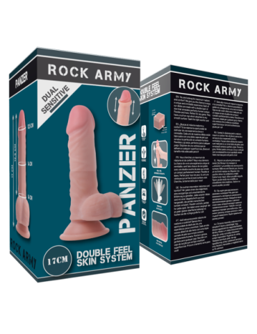 ROCKARMY DUAL DENSITY PANZER DILDO REALISTA 17CM