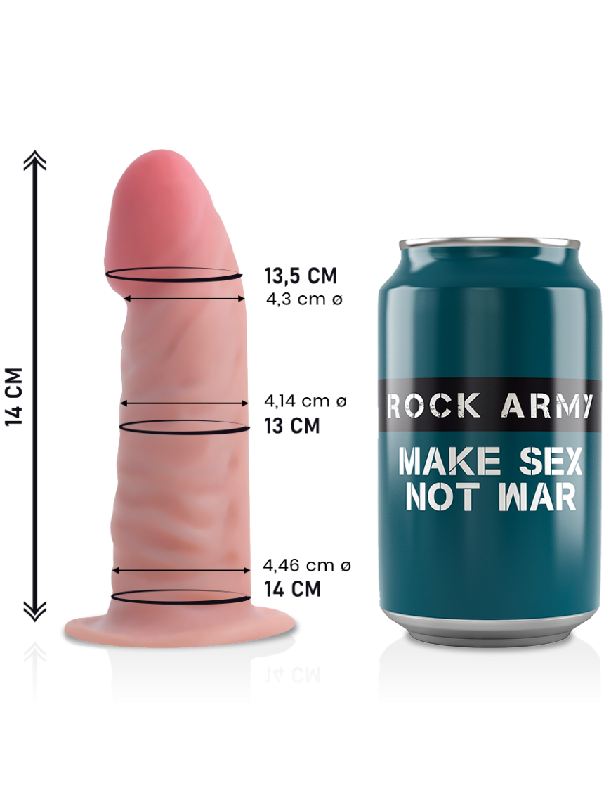 ROCKARMY DUAL DENSITY TIGER DILDO REALISTA 14CM